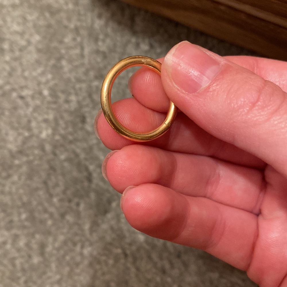 Gold Plated Thin Stackable Ring - image 4